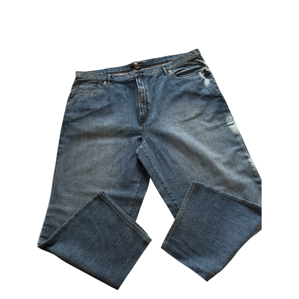 Sean John  Sz 50 Med Wash Jeans Griffin Pocket Baggy Y2K Hip Hop EUC